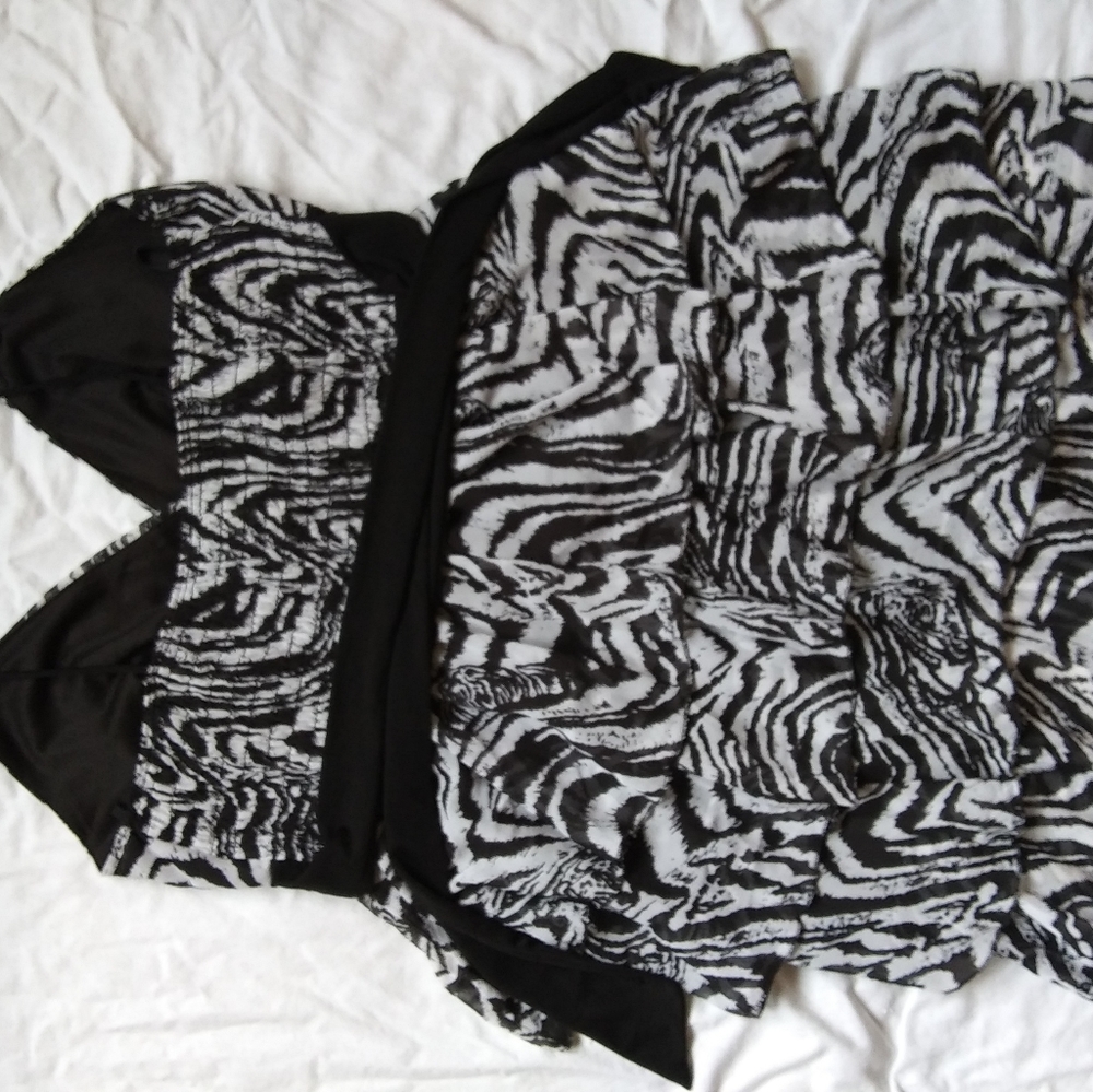 Yummy Plus Animal Print Ruffled Dress